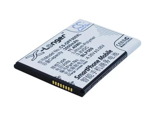 OPPO BLP575 helyettesítő mobiltelefon akkumulátor (Li-Polymer, 3.8V, 3000mAh / 11.40Wh) - Utángyártott