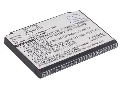 AMOI AH-01 helyettesítő akkumulátor (Li-ion, 3.7V, 900mAh / 3.33Wh) - Utángyártott