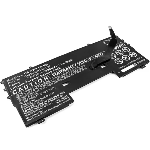 Huawei HB54A9Q3ECW helyettesítő laptop akkumulátor (Li-Polymer, 7.6V, 5200mAh / 39.52Wh) - Utángyártott