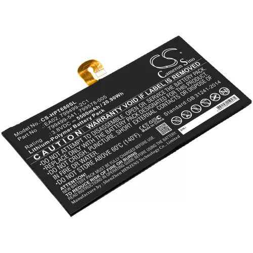 HP 799578-005, EA02 helyettesítő tablet akkumulátor (Li-Polymer, 3.8V, 5500mAh / 20.9Wh) - Utángyártott