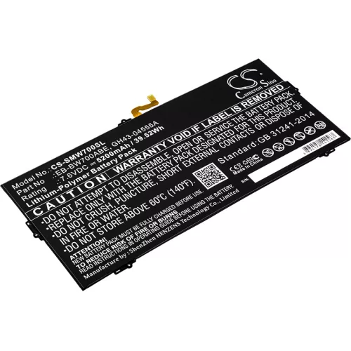 Samsung GH43-04555A helyettesítő tablet akkumulátor (Li-Polymer, 7.6V, 5200mAh / 39.52Wh) - Utángyártott