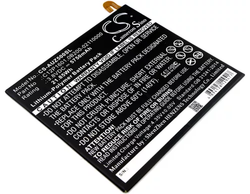 Asus C12P1601 helyettesítő tablet akkumulátor (Li-Polymer, 3.8V, 5750mAh / 21.85Wh) - Utángyártott