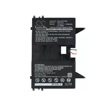  Lenovo 45N1101 helyettesítő tablet akkumulátor (Li-Polymer, 14.8V, 1850mAh / 27.38Wh) - Utángyártott