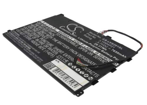 Lenovo L10M4P21 helyettesítő tablet akkumulátor (Li-Polymer, 3.7V, 7650mAh / 28.31Wh) - Utángyártott