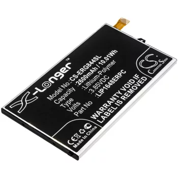  Sony LIP1648ERPC helyettesítő mobiltelefon akkumulátor (Li-Polymer, 3.85V, 2600mAh / 10.01Wh) - Utángyártott