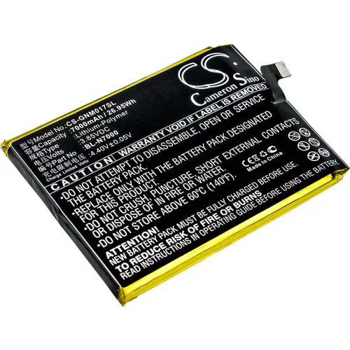 GIONEE BL-N7000 helyettesítő mobiltelefon akkumulátor (Li-Polymer, 3.85V, 7000mAh / 26.95Wh) - Utángyártott