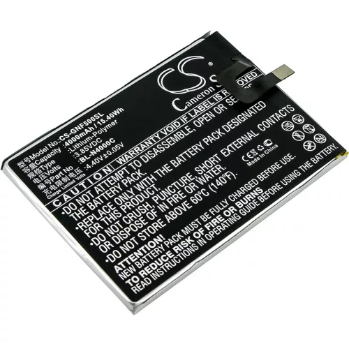 GIONEE BL-N4000C helyettesítő mobiltelefon akkumulátor (Li-Polymer, 3.85V, 4000mAh / 15.4Wh) - Utángyártott