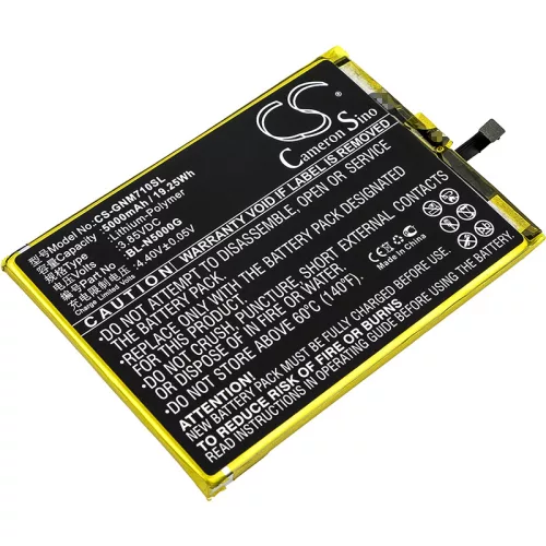 GIONEE BL-N5000G helyettesítő mobiltelefon akkumulátor (Li-Polymer, 3.85V, 5000mAh / 19.25Wh) - Utángyártott