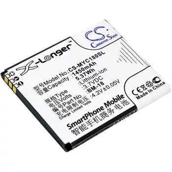   MyPhone BM-18 helyettesítő mobiltelefon akkumulátor (Li-ion, 3.7V, 1450mAh / 5.37Wh) - Utángyártott