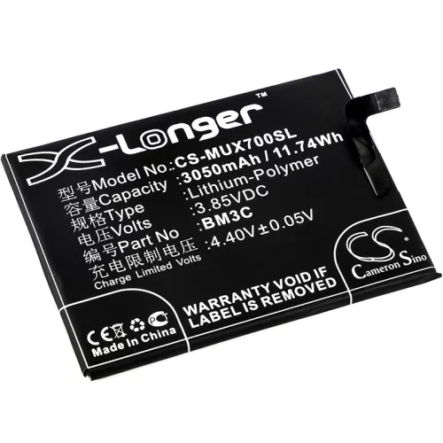Xiaomi BM3C helyettesítő mobiltelefon akkumulátor (Li-Polymer, 3.85V, 3050mAh / 11.74Wh) - Utángyártott