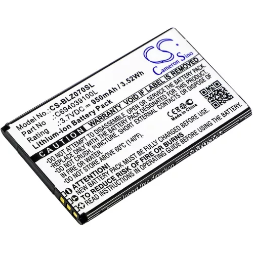 BLU C694039100L helyettesítő mobiltelefon akkumulátor (Li-ion, 3.7V, 950mAh / 3.52Wh) - Utángyártott