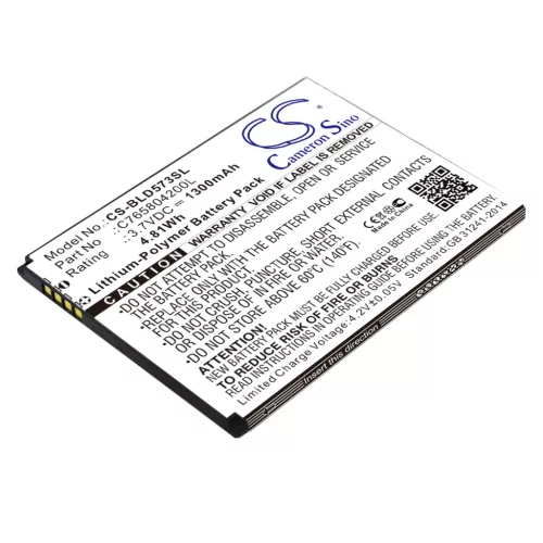 BLU C765804200L helyettesítő mobiltelefon akkumulátor (Li-Polymer, 3.7V, 1300mAh / 4.81Wh) - Utángyártott