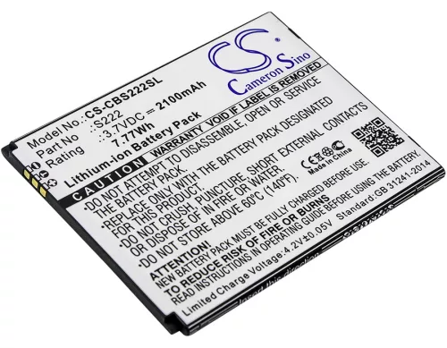 Cubot S222 helyettesítő mobiltelefon akkumulátor (Li-ion, 3.7V, 2100mAh / 7.77Wh) - Utángyártott