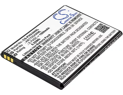 Philips AB1700AWML helyettesítő mobiltelefon akkumulátor (Li-ion, 3.7V, 1500mAh / 5.55Wh) - Utángyártott