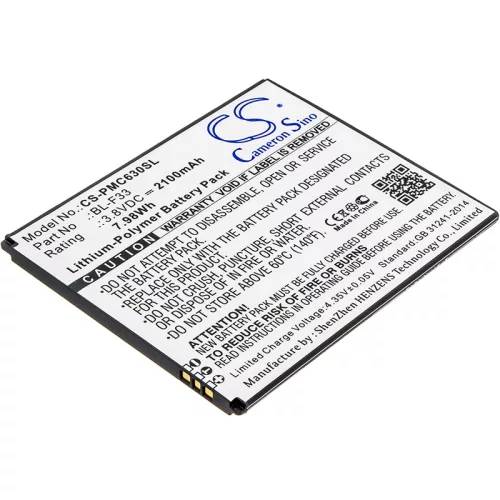 PHICOMM BL-F33 helyettesítő mobiltelefon akkumulátor (Li-Polymer, 3.8V, 2100mAh / 7.98Wh) - Utángyártott