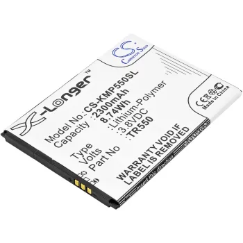   KAZAM TR550-XDSCB0000044 helyettesítő mobiltelefon akkumulátor (Li-Polymer, 3.8V, 2300mAh / 8.74Wh) - Utángyártott