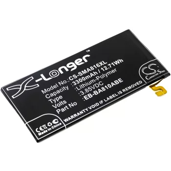   Samsung EB-BA810ABE helyettesítő mobiltelefon akkumulátor (Li-Polymer, 3.85V, 3300mAh / 12.71Wh) - Utángyártott