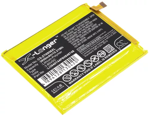 ZTE Li3940T44P8H846748 helyettesítő mobiltelefon akkumulátor (Li-Polymer, 3.85V, 3950mAh / 15.21Wh) - Utángyártott