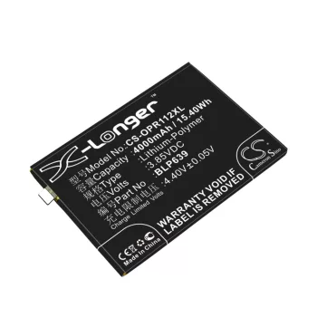  Oppo BLP639 helyettesítő mobiltelefon akkumulátor (Li-Polymer, 3.85V, 4000mAh / 15.4Wh) - Utángyártott