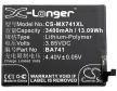 MeiZu BA741 helyettesítő mobiltelefon akkumulátor (Li-Polymer, 3.85V, 3400mAh / 13.09Wh) - Utángyártott