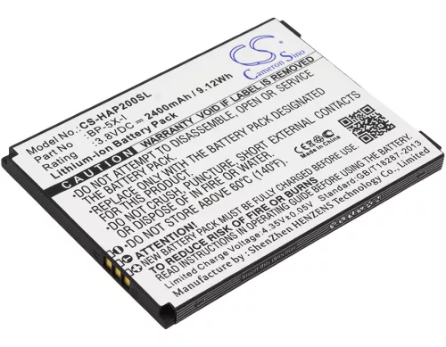 innos BP-5X-I helyettesítő mobiltelefon akkumulátor (Li-ion, 3.8V, 2400mAh / 9.12Wh) - Utángyártott