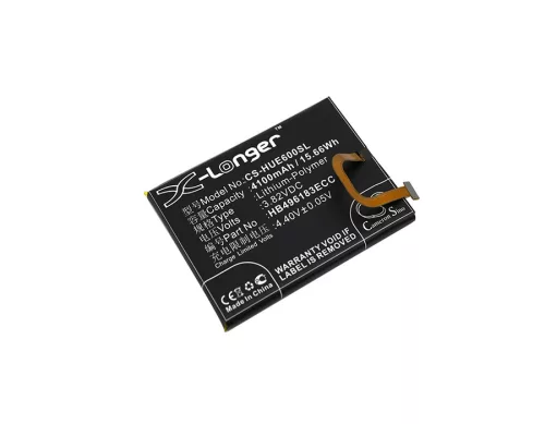 Huawei HB496183ECW helyettesítő mobiltelefon akkumulátor (Li-Polymer, 3.82V, 4100mAh / 15.66Wh) - Utángyártott