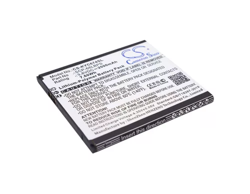 Kyocera SCP-66LBPS helyettesítő mobiltelefon akkumulátor (Li-Polymer, 3.8V, 2000mAh / 7.6Wh) - Utángyártott