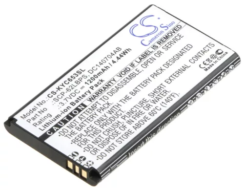 Kyocera SCP-62LBPS helyettesítő mobiltelefon akkumulátor (Li-ion, 3.7V, 1200mAh / 4.44Wh) - Utángyártott