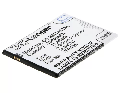 KAZAM TR455-VKVCD0004151 helyettesítő mobiltelefon akkumulátor (Li-Polymer, 3.8V, 3000mAh / 11.4Wh) - Utángyártott