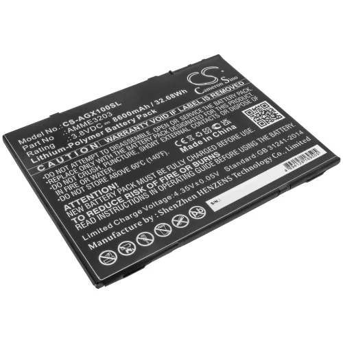 Aegex AMME3203 helyettesítő tablet akkumulátor (Li-Polymer, 3.8V, 8600mAh / 32.68Wh) - Utángyártott