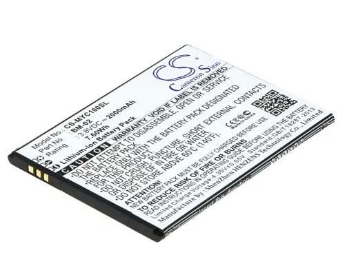 MyPhone BM-02 helyettesítő mobiltelefon akkumulátor (Li-ion, 3.8V, 2000mAh / 7.6Wh) - Utángyártott
