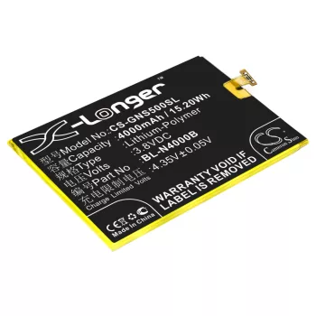   GIONEE BL-N4000B helyettesítő mobiltelefon akkumulátor (Li-Polymer, 3.8V, 4000mAh / 15.2Wh) - Utángyártott
