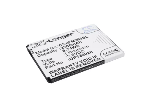 Infocus UP130028 helyettesítő mobiltelefon akkumulátor (Li-ion, 3.8V, 2300mAh / 8.74Wh) - Utángyártott