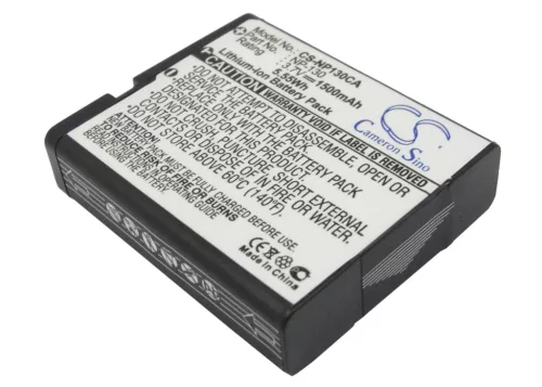Casio NP-130, NP-130A helyettesítő akkumulátor (Li-ion, 3.7V, 1500mAh / 5.55Wh) - Utángyártott