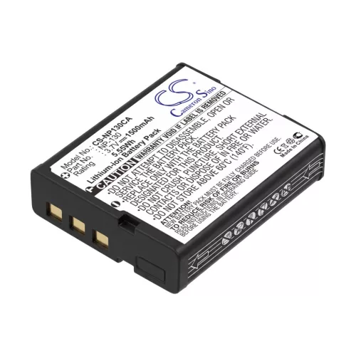 Casio NP-130, NP-130A helyettesítő akkumulátor (Li-ion, 3.7V, 1500mAh / 5.55Wh) - Utángyártott
