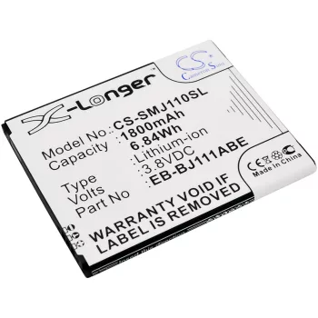   Samsung EB-BJ111FBK helyettesítő mobiltelefon akkumulátor (Li-ion, 3.8V, 1800mAh / 6.84Wh) - Utángyártott