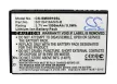Samsung SO1S416AS/5-B helyettesítő mobiltelefon akkumulátor (Li-ion, 3.7V, 1500mAh / 5.55Wh) - Utángyártott