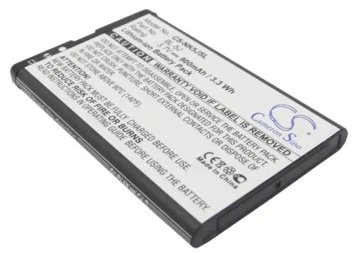Nokia BL-5J helyettesítő mobiltelefon akkumulátor (Li-ion, 3.7V, 900mAh / 3.33Wh) - Utángyártott