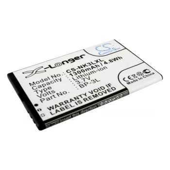   Nokia BP-3L helyettesítő mobiltelefon akkumulátor (Li-ion, 3.7V, 1300mAh / 4.81Wh) - Utángyártott