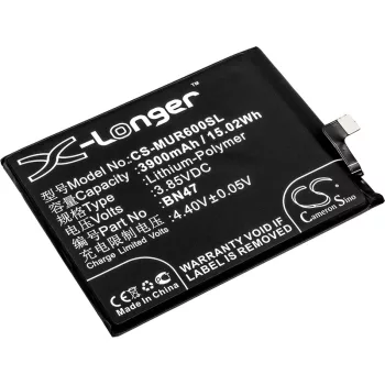   Xiaomi BN47 helyettesítő mobiltelefon akkumulátor (Li-Polymer, 3.85V, 3900mAh / 15.02Wh) - Utángyártott