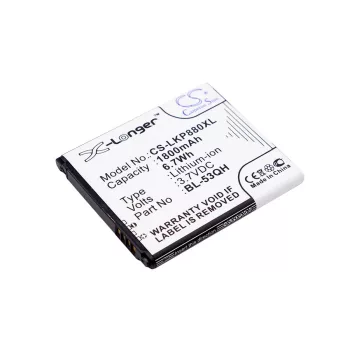   LG EAC61898401 helyettesítő mobiltelefon akkumulátor (Li-ion, 3.7V, 1800mAh / 6.66Wh) - Utángyártott