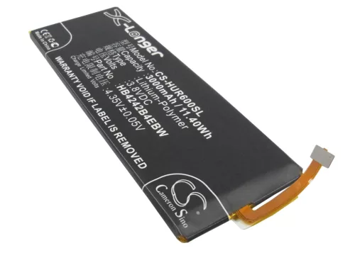 Huawei HB4242B4EBW helyettesítő mobiltelefon akkumulátor (Li-Polymer, 3.8V, 3000mAh / 11.4Wh) - Utángyártott
