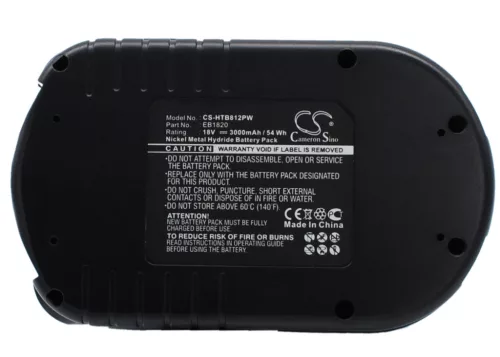 Hitachi EB 18B, EB1820 helyettesítő szerszámgép akkumulátor (Ni-MH, 18V, 3000mAh / 54Wh) - Utángyártott