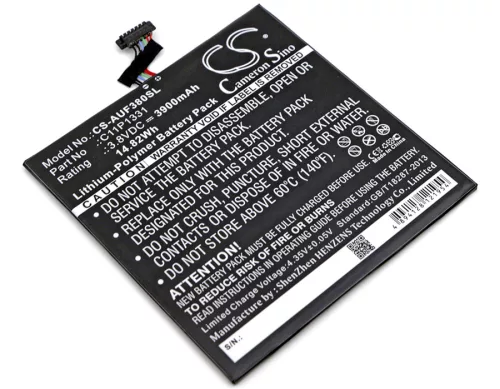 Asus C11P1331 helyettesítő tablet akkumulátor (Li-Polymer, 3.8V, 3900mAh / 14.82Wh) - Utángyártott