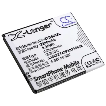   ZTE LI3822T43P3h716042 helyettesítő mobiltelefon akkumulátor (Li-ion, 3.8V, 2200mAh / 8.36Wh) - Utángyártott