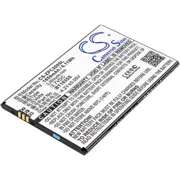   ZOPO BT1635S helyettesítő mobiltelefon akkumulátor (Li-ion, 3.7V, 1650mAh / 6.11Wh) - Utángyártott