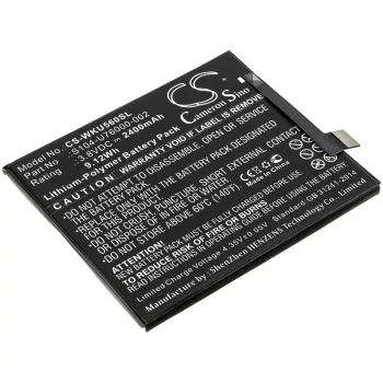   Wiko S104-U76000-002 helyettesítő mobiltelefon akkumulátor (Li-Polymer, 3.8V, 2400mAh / 9.12Wh) - Utángyártott