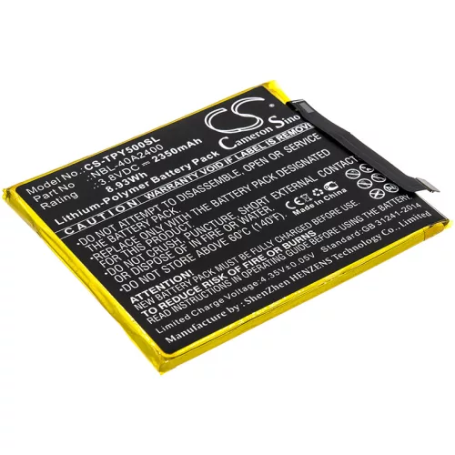 Neffos NBL-40A2400 helyettesítő mobiltelefon akkumulátor (Li-Polymer, 3.8V, 2350mAh / 8.93Wh) - Utángyártott