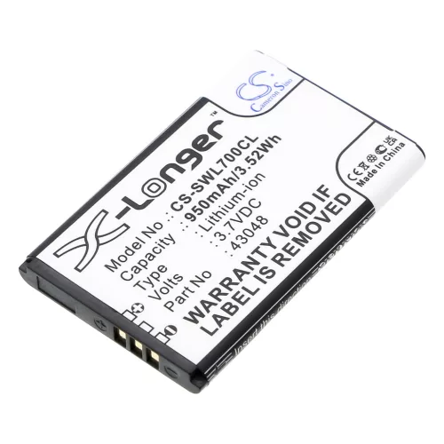 Swissvoice 43048 helyettesítő mobiltelefon akkumulátor (Li-ion, 3.7V, 950mAh / 3.52Wh) - Utángyártott