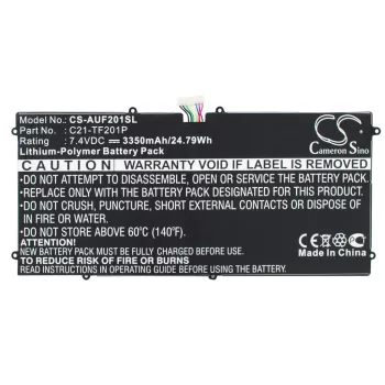   Asus C21-TF201P helyettesítő tablet akkumulátor (Li-Polymer, 7.4V, 3350mAh / 24.79Wh) - Utángyártott